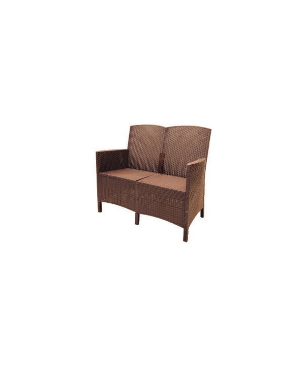 Rattan-look loveseat
