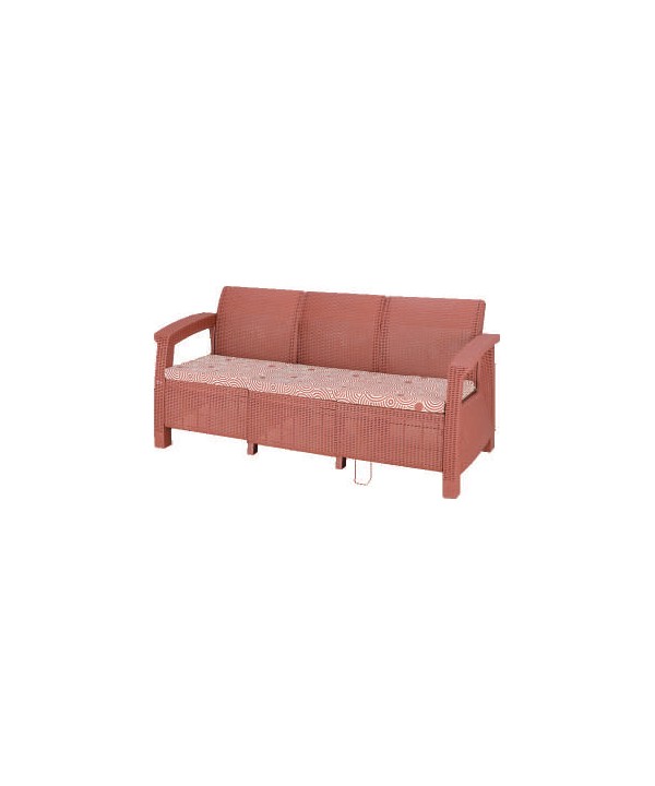 Rattan-look sofa